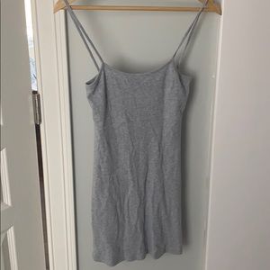 Plain Grey Brandy Melville Mini Slip Dress